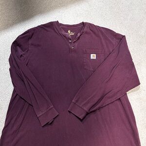 Carhartt Burgundy Long Sleeve Tee